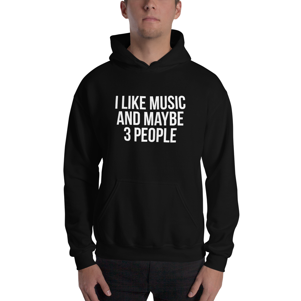 I Like Music and Maybe 3 People Unisex Hoodie