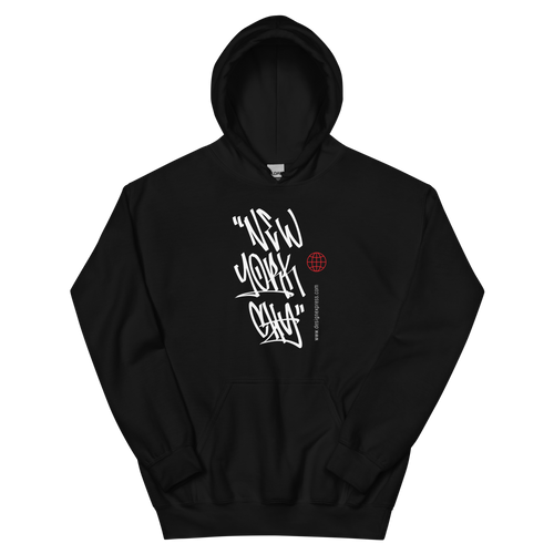 New York City Graffiti Tags Unisex Hoodie Front Print