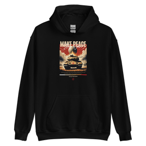 Make Peace Stop War Tank Unisex Hoodie Front Print