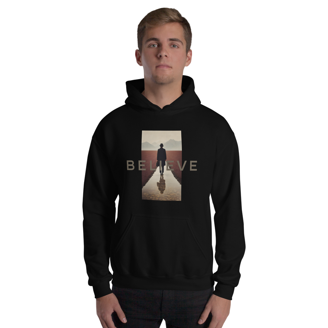 Believe Unisex Hoodie Front Print