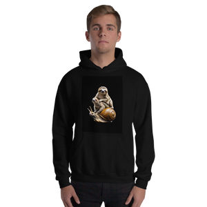 Sloth Riding A Snail Unisex Hoodie Front Print