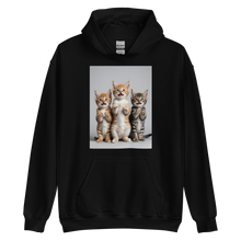 Funny Tripple Cats Unisex Hoodie Front Print