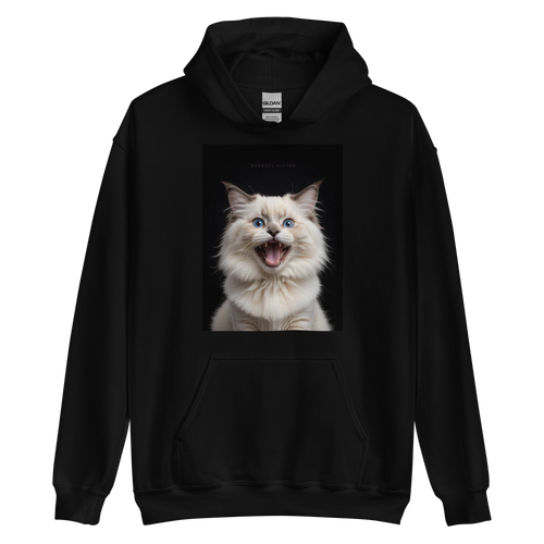 Angry Ragdoll Kitten Unisex Hoodie Front Print