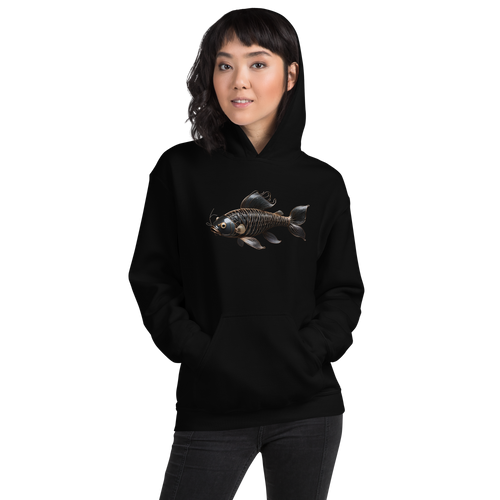 Minimalism Copperplate Art Fish Unisex Hoodie