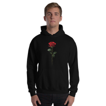 Red Rose on Black Unisex Hoodie