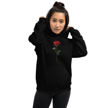 Red Rose on Black Unisex Hoodie