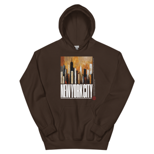 NYC Landscape Painting Unisex Hoodie Front Print