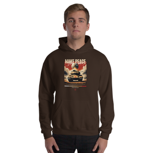 Make Peace Stop War Tank Unisex Hoodie Front Print