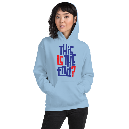 IS/THIS IS THE END? Navy Red Unisex Hoodie