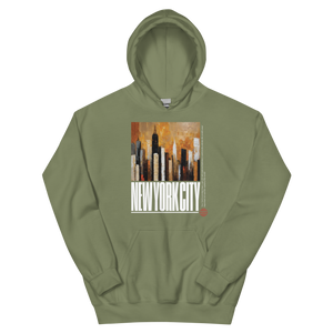 NYC Landscape Painting Unisex Hoodie Front Print