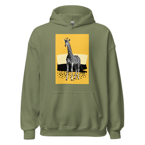 Giraffe Zebra Skin Unisex Hoodie Front Print