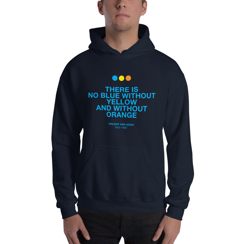 Navy / S There is No Blue Unisex Hoodie by Design Express