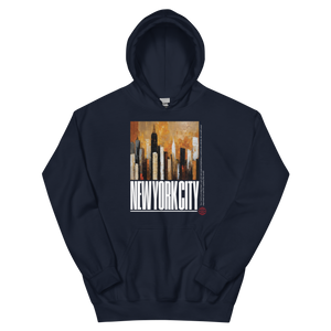 NYC Landscape Painting Unisex Hoodie Front Print