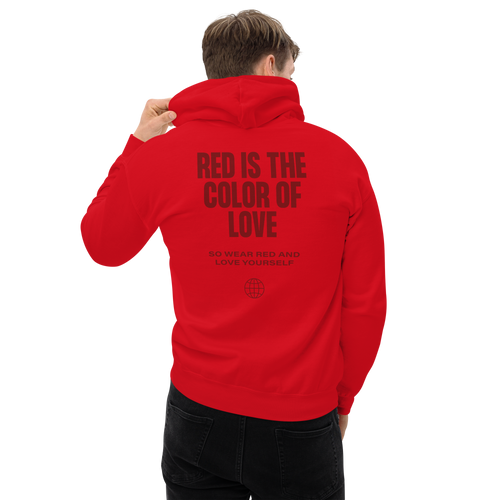 Red is the color of love Unisex Hoodie