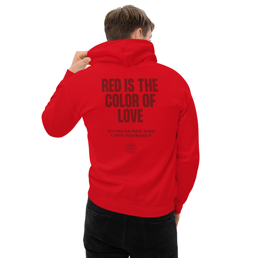 Red is the color of love Unisex Hoodie