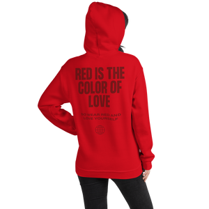 Red is the color of love Unisex Hoodie