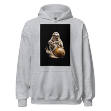 Sloth Riding A Snail Unisex Hoodie Front Print