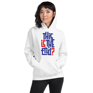 IS/THIS IS THE END? Navy Red Unisex Hoodie