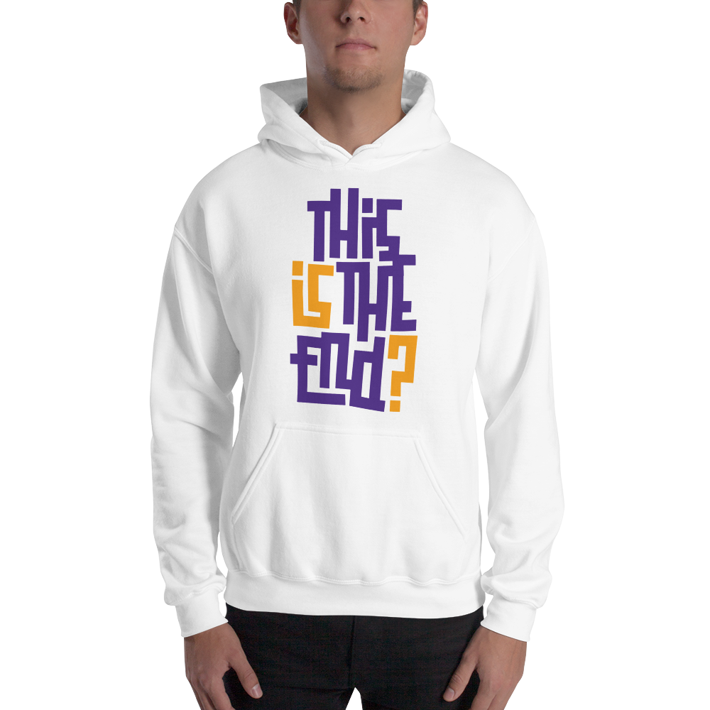 IS/THIS IS THE END? Purple Yellow Unisex Hoodie