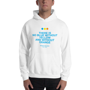 White / S There is No Blue Unisex Hoodie by Design Express