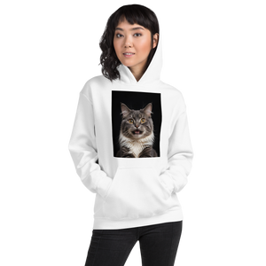 Shocked Cat Face Unisex Hoodie Front Print