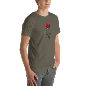 Red Rose on Black Unisex T-shirt