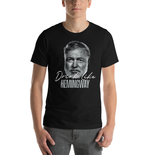 Drink Like Hemingway Portrait Short-Sleeve Unisex T-Shirt