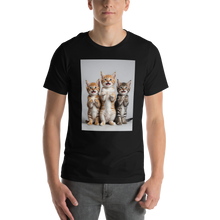 Funny Tripple Cats Unisex T-shirt Front Print