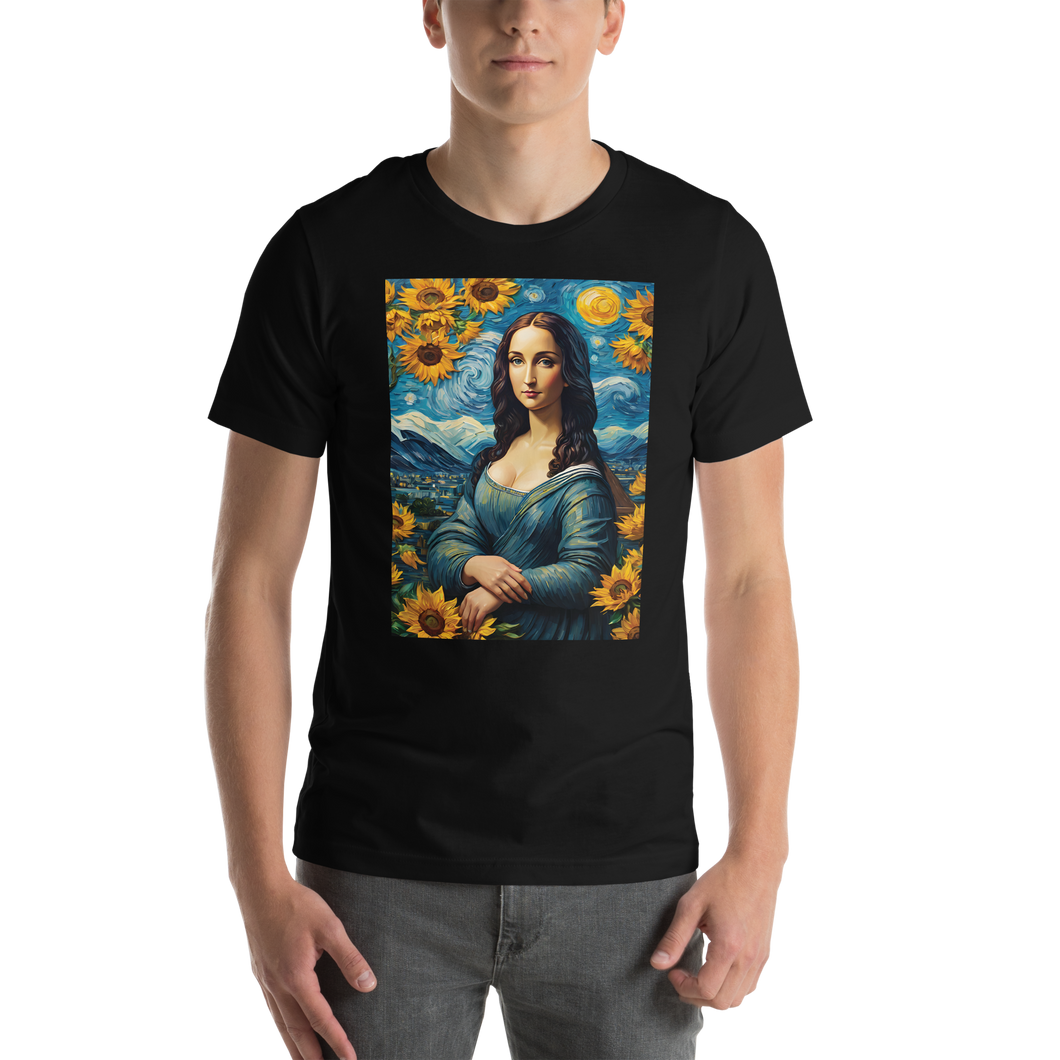 Monalisa Painting in Van Gogh Style Unisex T-shirt