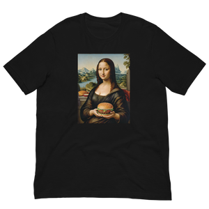 Monalisa Burger Unisex T-shirt Front Print