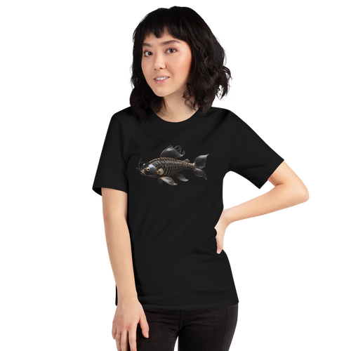 Minimalism Copperplate Art Fish Unisex T-shirt