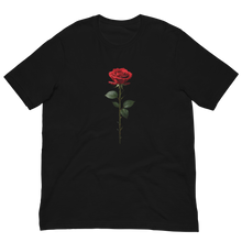 Red Rose on Black Unisex T-shirt