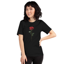 Red Rose on Black Unisex T-shirt