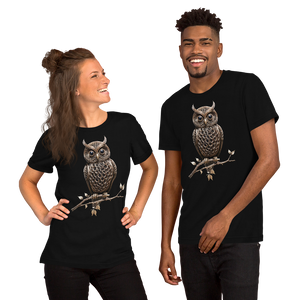 Owl Copper Art Unisex T-shirt