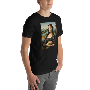 Monalisa Burger Unisex T-shirt Front Print