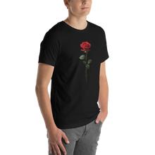 Red Rose on Black Unisex T-shirt