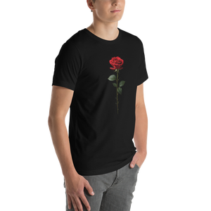 Red Rose on Black Unisex T-shirt