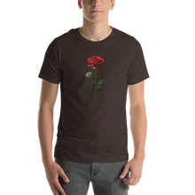 Red Rose on Black Unisex T-shirt