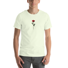 Red Rose on White Back Print Unisex T-shirt