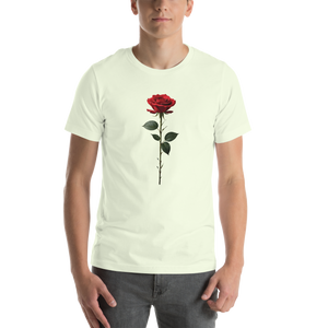 Red Rose on White Unisex T-shirt