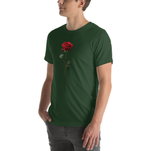 Red Rose on Black Unisex T-shirt