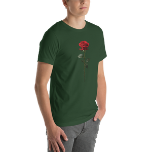 Red Rose on Black Unisex T-shirt