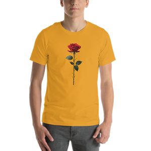 Red Rose on Black Unisex T-shirt