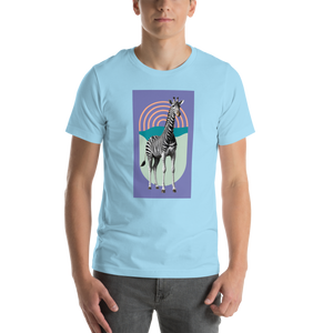 Giraffe Zebra Purple Unisex T-shirt Front Print