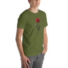 Red Rose on Black Unisex T-shirt