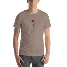 Red Rose on Black Back Print Unisex T-shirt