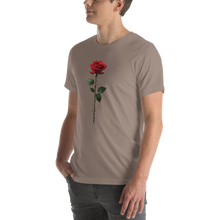 Red Rose on Black Unisex T-shirt