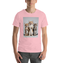 Funny Tripple Cats Unisex T-shirt Front Print