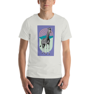 Giraffe Zebra Purple Unisex T-shirt Front Print