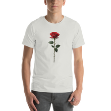 Red Rose on White Unisex T-shirt